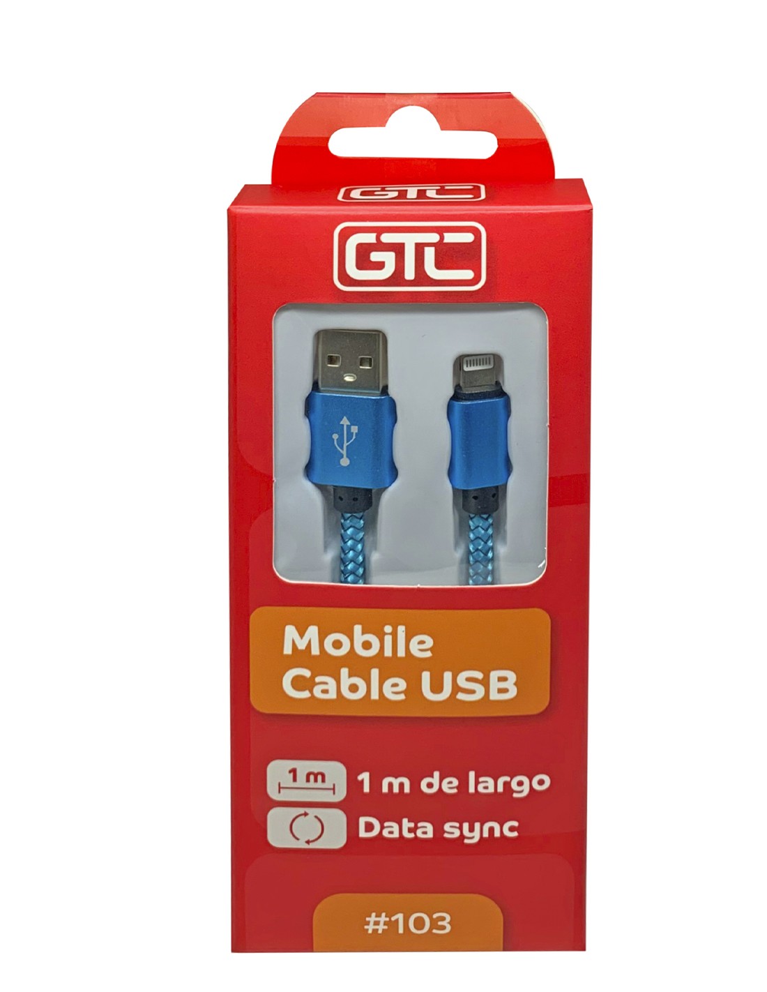 CABLE USB A IPHONE - CAJA  - GTC-BI