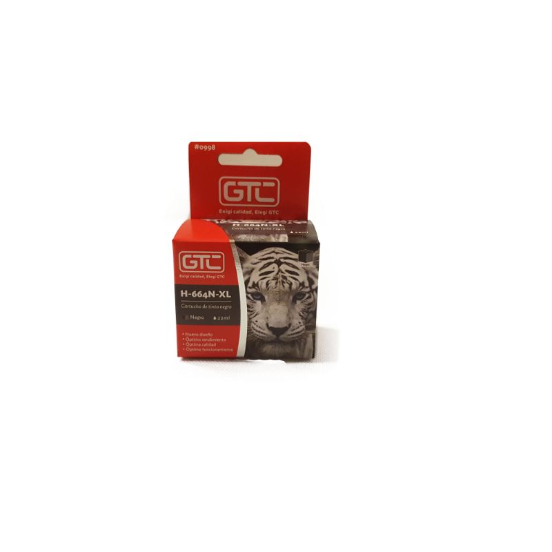 Cart.Tinta P/HP 664 Xl Negro 14ml GTC
