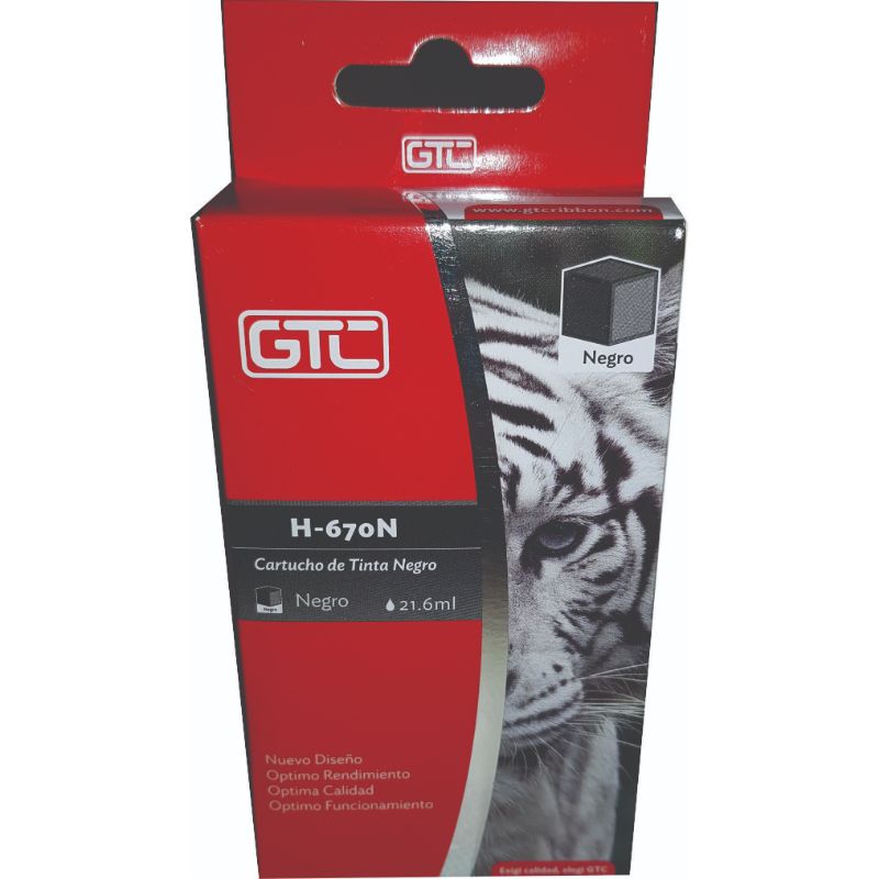 GT-670-Negro (C:200) Cart.P/Hp 3525/4615/4625/5525/6525 Negro 21.6Ml GTC