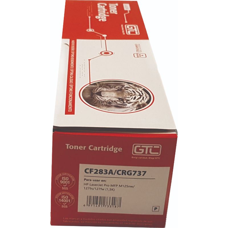 GT-H-CF283A  Compatible Laser P/HP 127/225/ Vsnon I-Sensys Mf217W/216/Crg737 1.5K