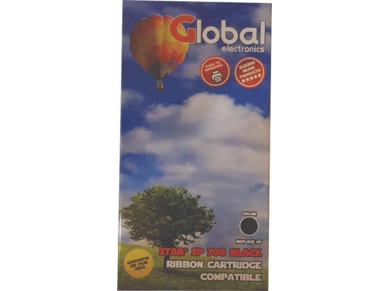 Cinta Ribbon Compatible Star SP 700 de 12,7 mm x 5,5 mts. Negra