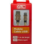 CABLE USB A IPHONE - CAJA  - GTC- GD