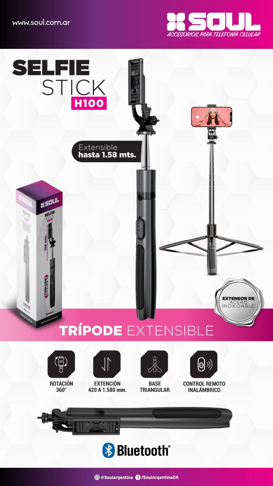 BASTON SELFIE BT H100-- SOUL