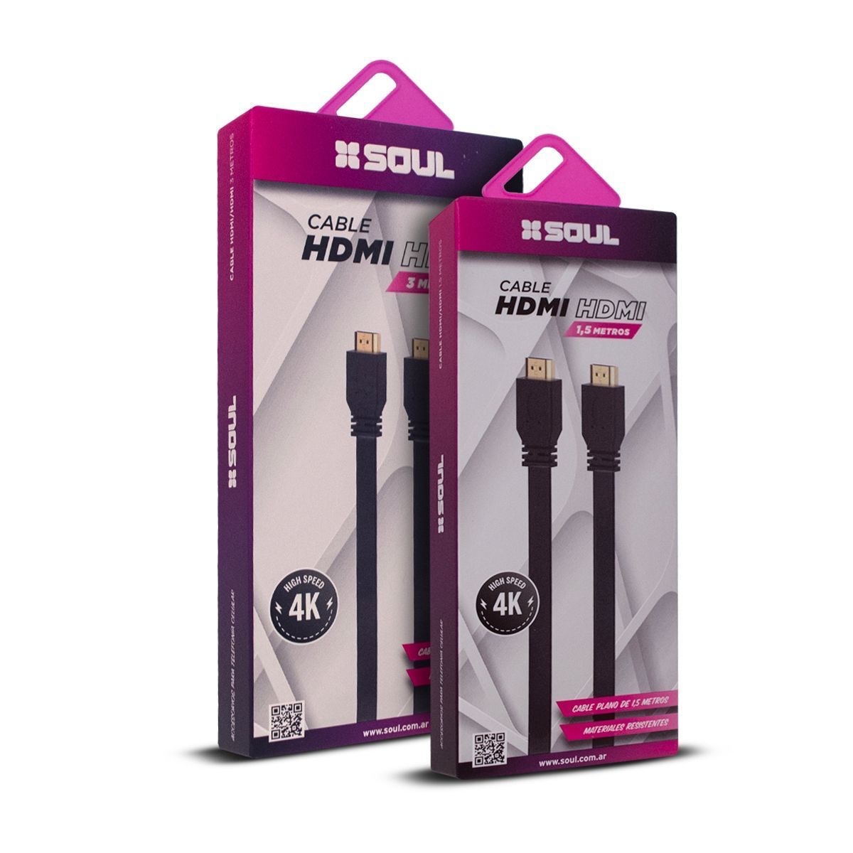 CABLE  HDMI PVC 3MTS 4K--SOUL