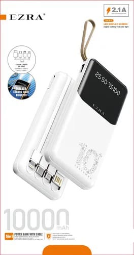 PowerBank 10000 mAh Ezra S34 (5 en 1)