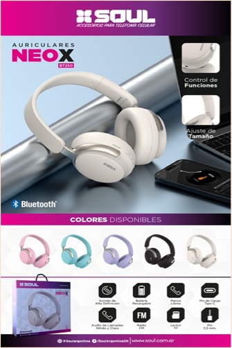 VINCHA BLUETOOTH BT250 - ROSA-SOUL